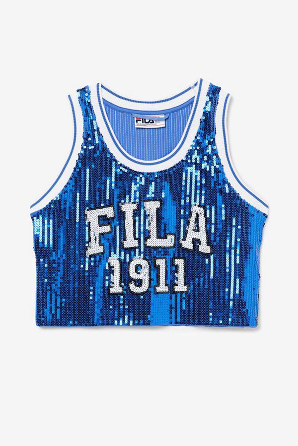 Fila Tričká Damske Modre - Kiki Glam Crop Jersey Vypredaj - Slovakia 36078-ACXT